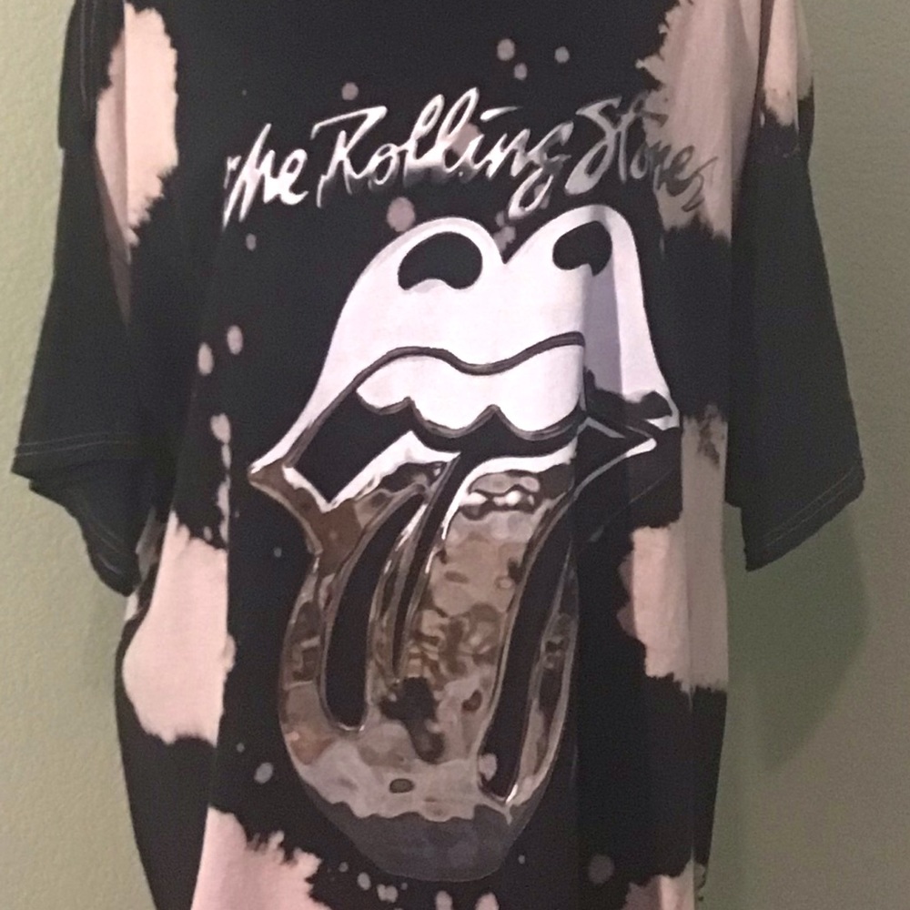 Rolling Stones Black Tie-Dye T-Shirt